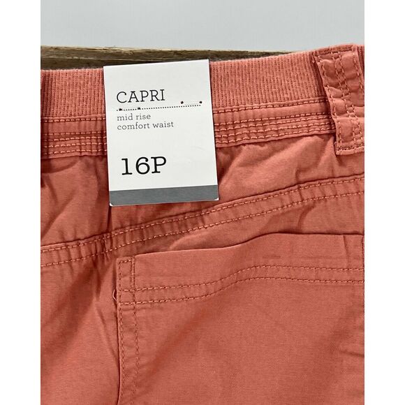 Coral Capri 16P NWT Style & Co Clam Digger Crop - Picture 4 of 8